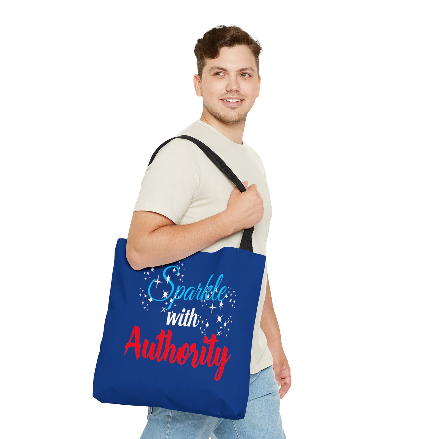 Sparkle with Authority Tote Bag (AOP)
