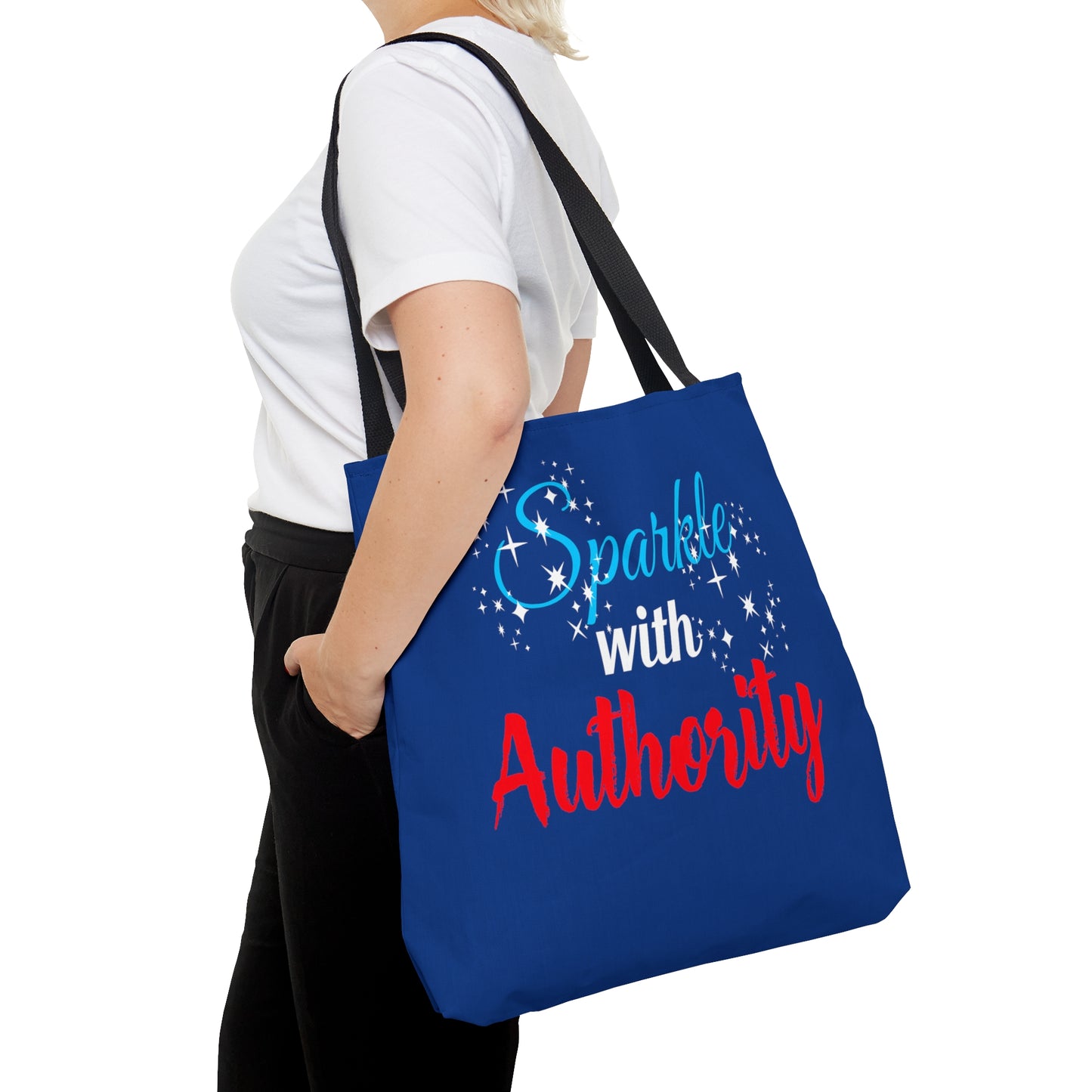 Sparkle with Authority Tote Bag (AOP)