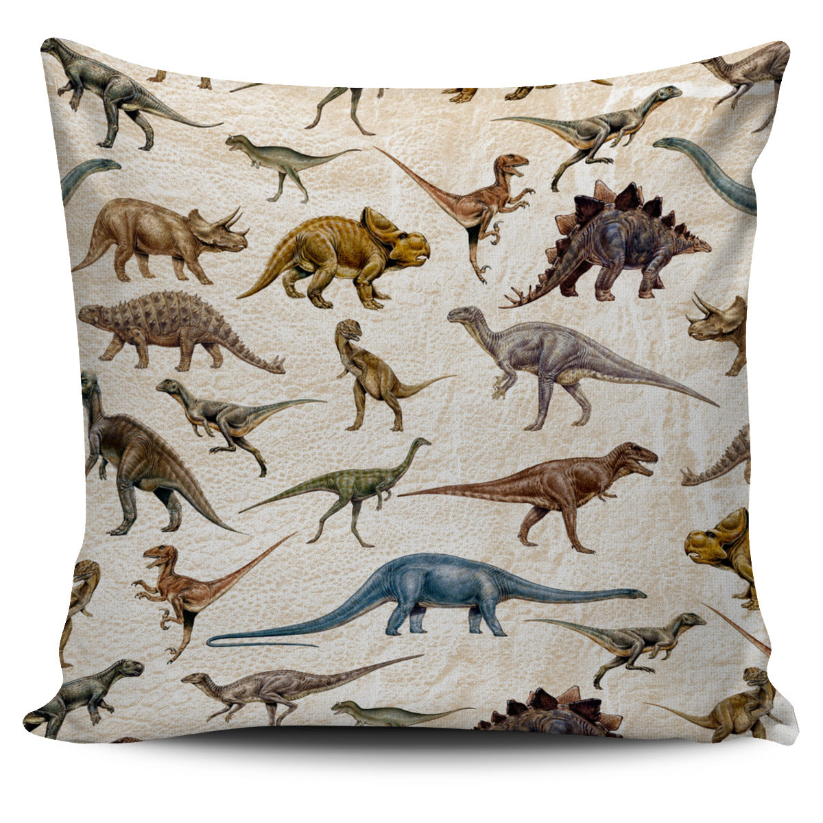 Dinosaurs and Tan Scale Pillow Covers