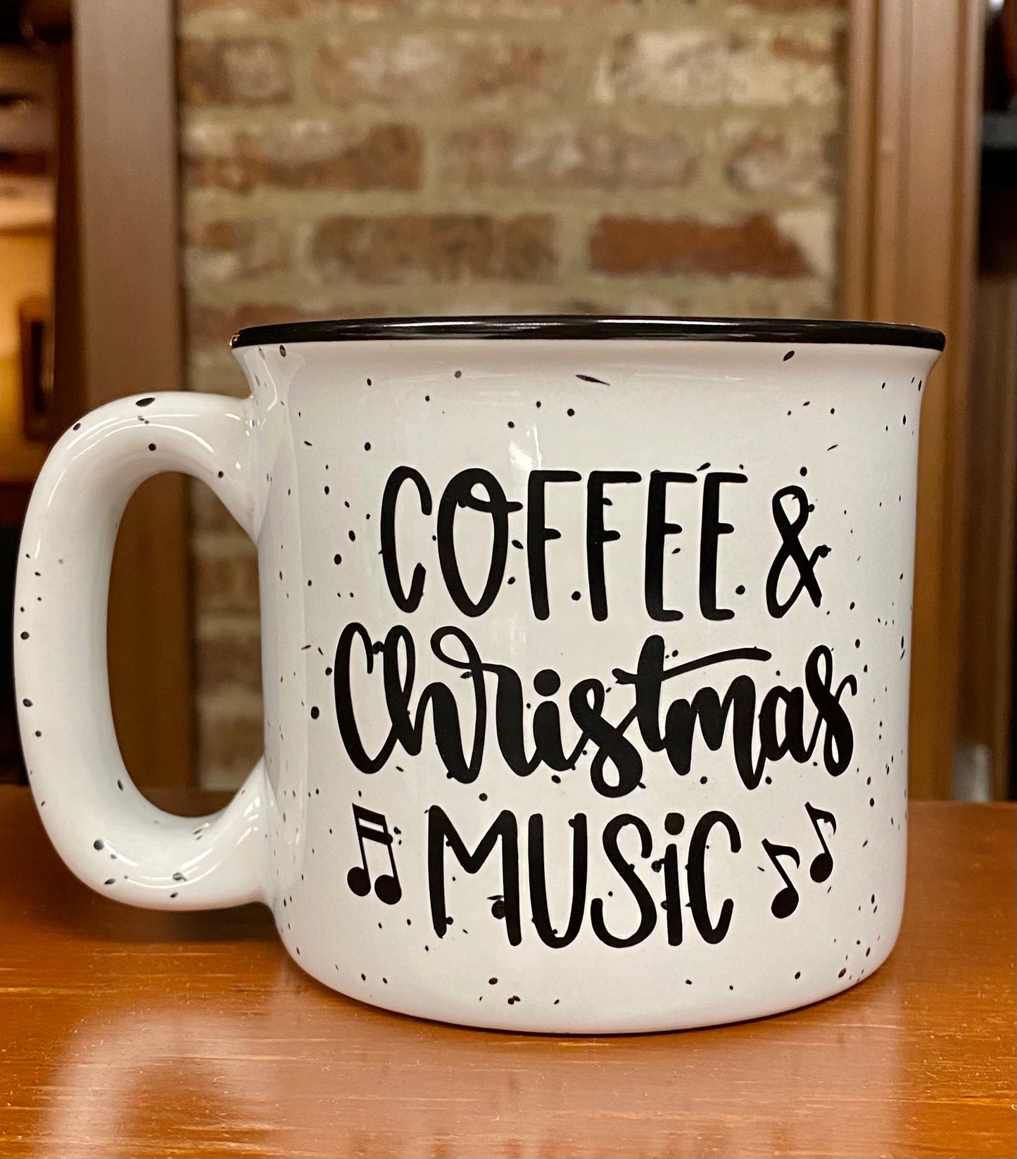 Coffee and Christmas Music Campfire Mug 15 oz Stoneware