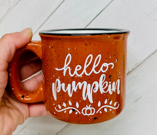 15 oz Hello Pumpkin Stoneware Campfire Mug
