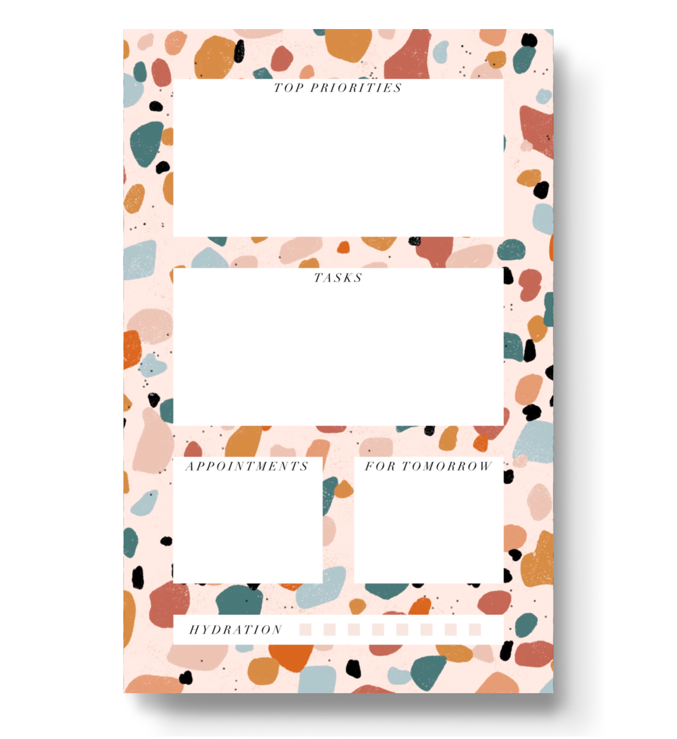 Elyse Breanne Design - Terrazzo Daily Planner Notepad, 8.5x5.5 in.