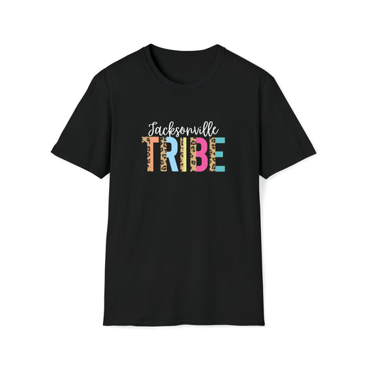 Jacksonville Tribe Cheetah Print Lettering Unisex Softstyle T-Shirt