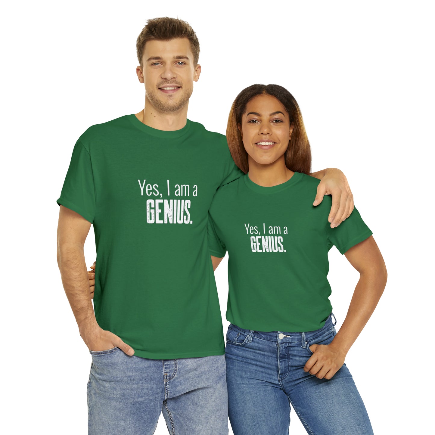 Yes I Am a Genius Shirt Adult Men Women T-Shirt Unisex Heavy Cotton Tee