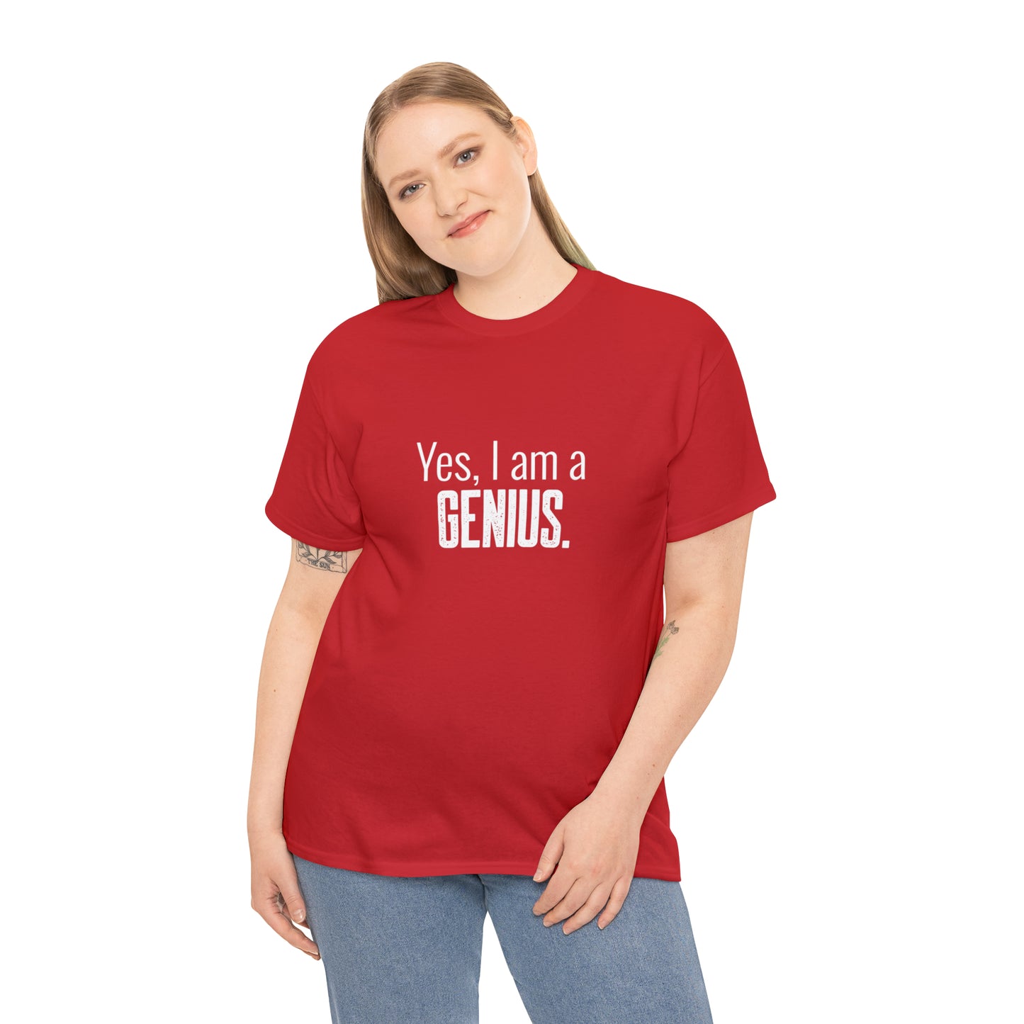 Yes I Am a Genius Shirt Adult Men Women T-Shirt Unisex Heavy Cotton Tee