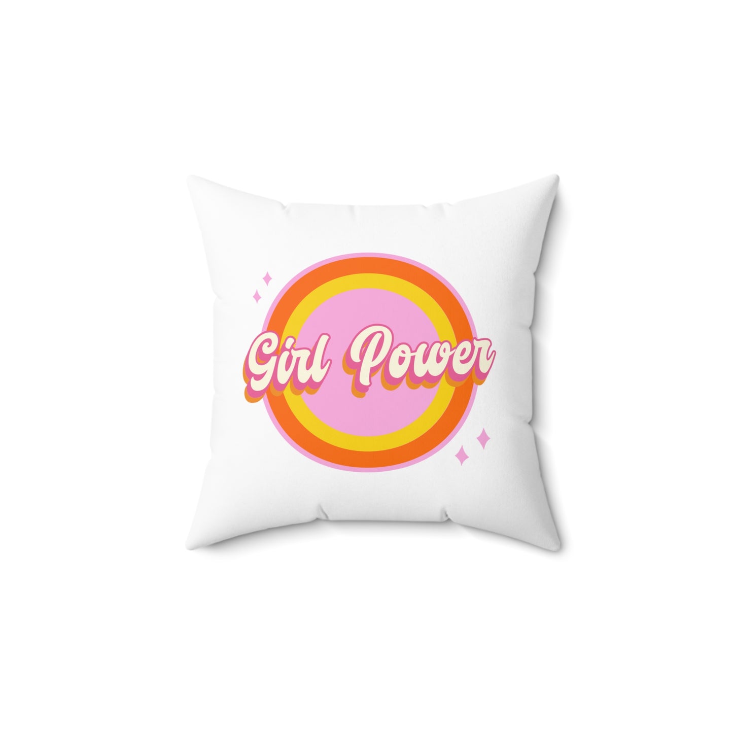 Girl Power Spun Polyester Square Pillow Room Decor