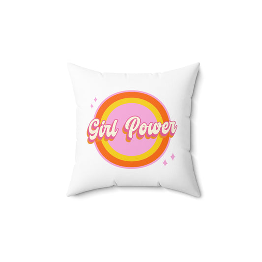 Girl Power Spun Polyester Square Pillow Room Decor