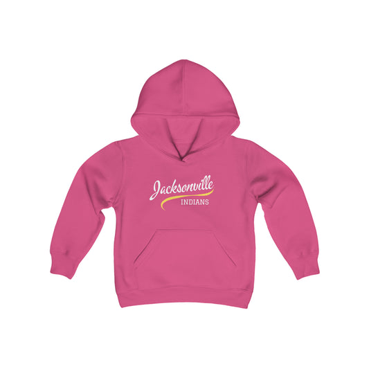 Jacksonville Indians Pink Hoodie Youth Heavy Blend Hooded Sweatshirt