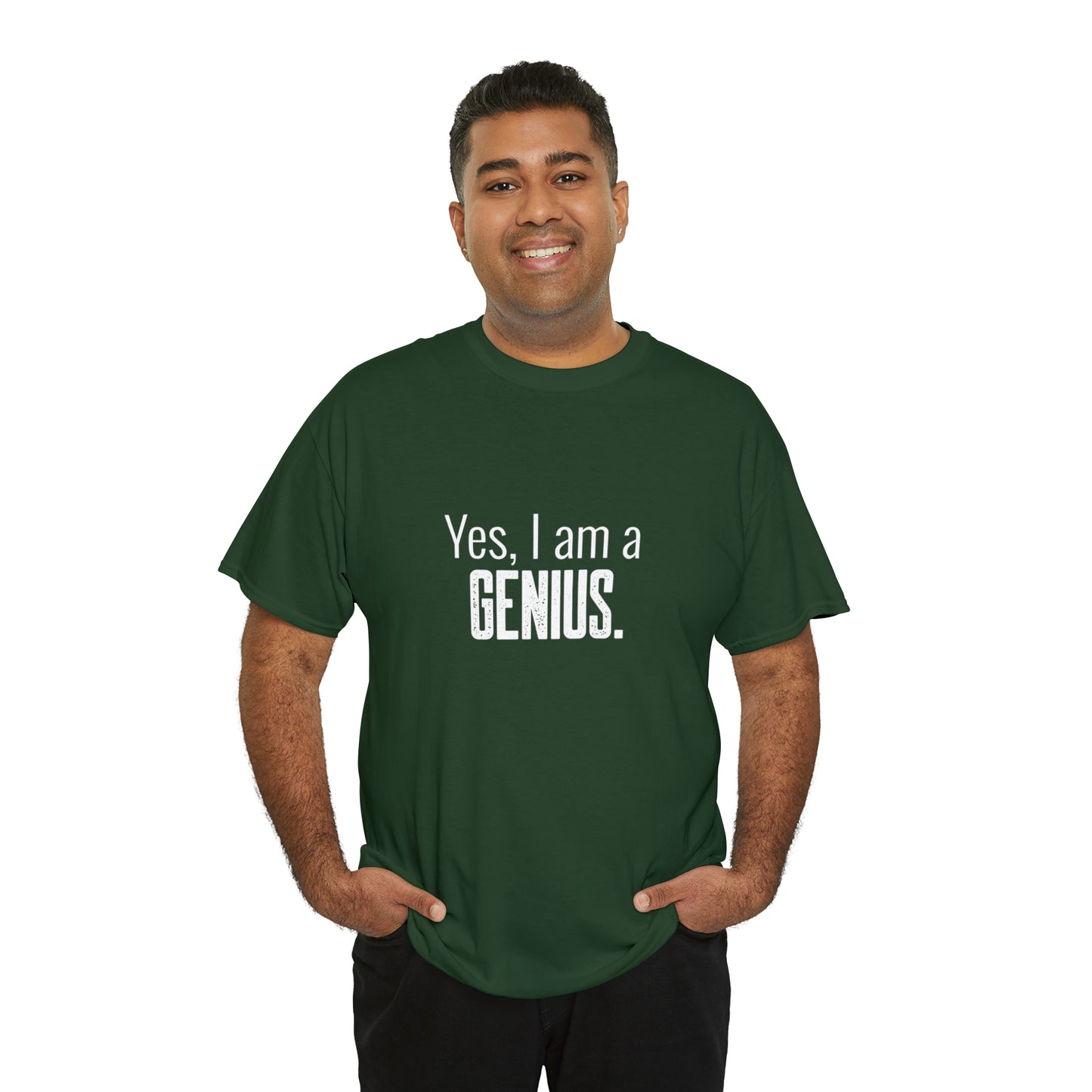 Yes I Am a Genius Shirt Adult Men Women T-Shirt Unisex Heavy Cotton Tee