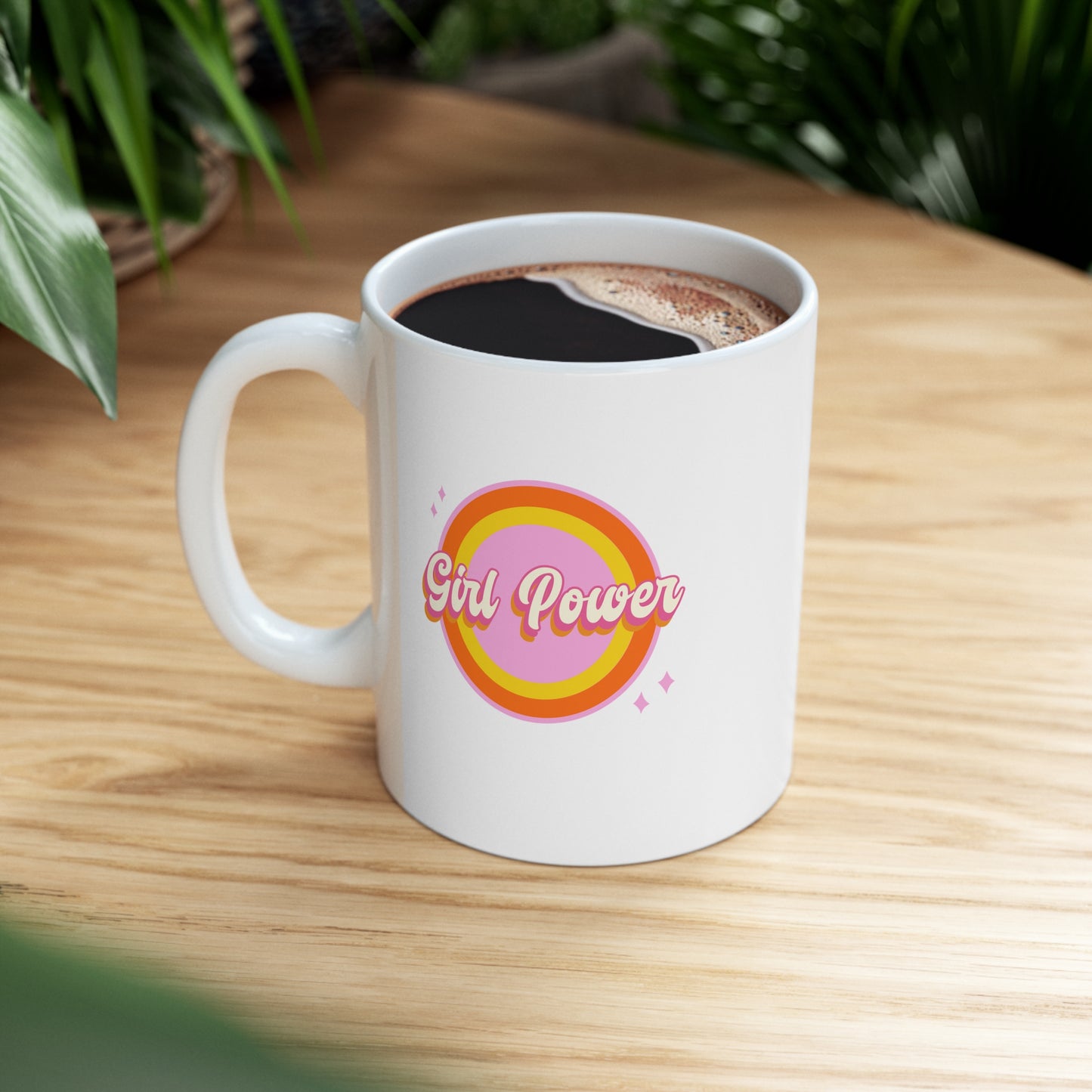 Girl Power Pink Coffee Mug Ceramic Mug 11oz