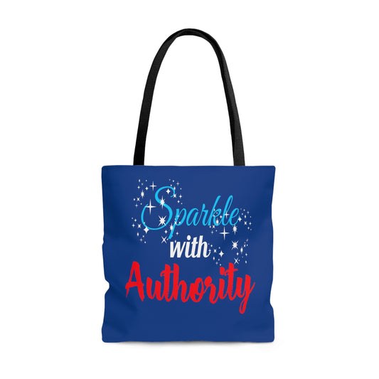 Sparkle with Authority Tote Bag (AOP)