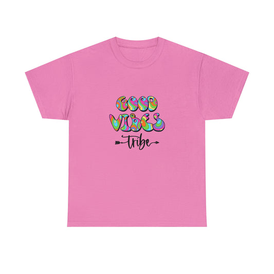 Good Vibes Tribe Pink Shirt Unisex T-Shirt Heavy Cotton Tee