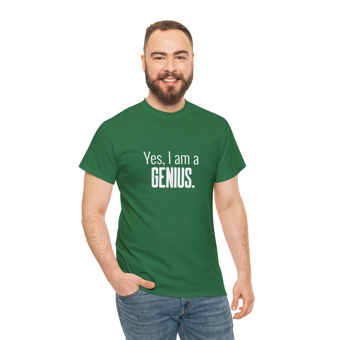 Yes I Am a Genius Shirt Adult Men Women T-Shirt Unisex Heavy Cotton Tee