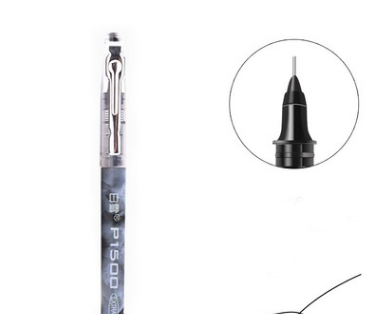 Baixue Quick-Drying Straight Liquid Roller Ball Pen Full Needle Tube P1500 Color Gel Pen 0.5Mm Carbon Signature Pen