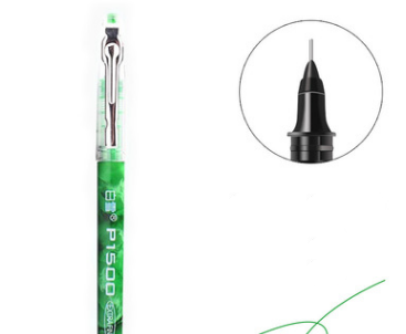 Baixue Quick-Drying Straight Liquid Roller Ball Pen Full Needle Tube P1500 Color Gel Pen 0.5Mm Carbon Signature Pen