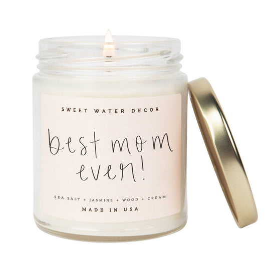 Sweet Water Decor - Best Mom Ever! Soy Candle - Clear Jar - 9 oz