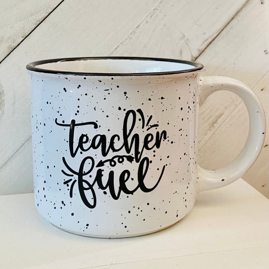 13 oz Teacher Fuel Ceramic Campfire Mug