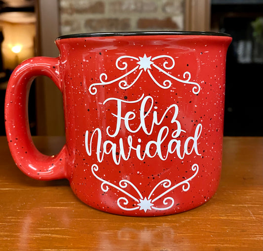 Feliz Navidad Campfire Mug 15 oz Stoneware