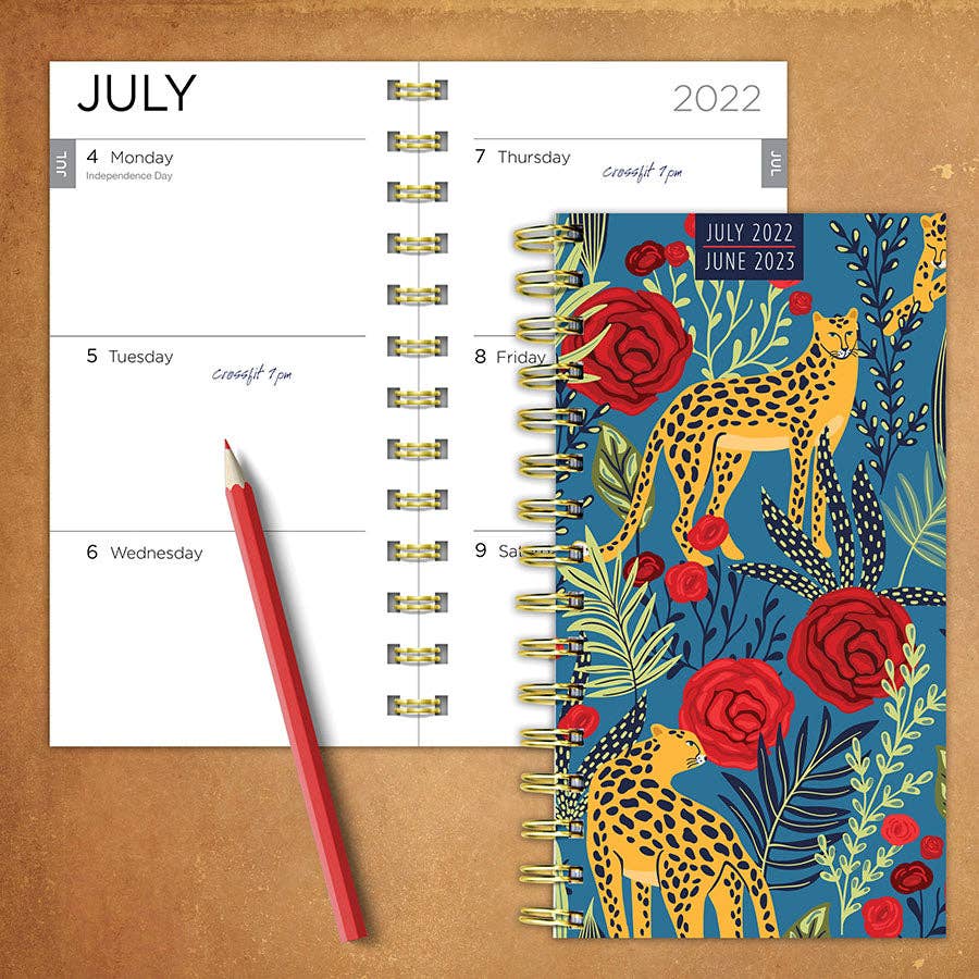 TF Publishing - Paper Goods - Academic Year July 2022 - June 2023 Jungle Mood Small Daily Weekly Monthly Planner