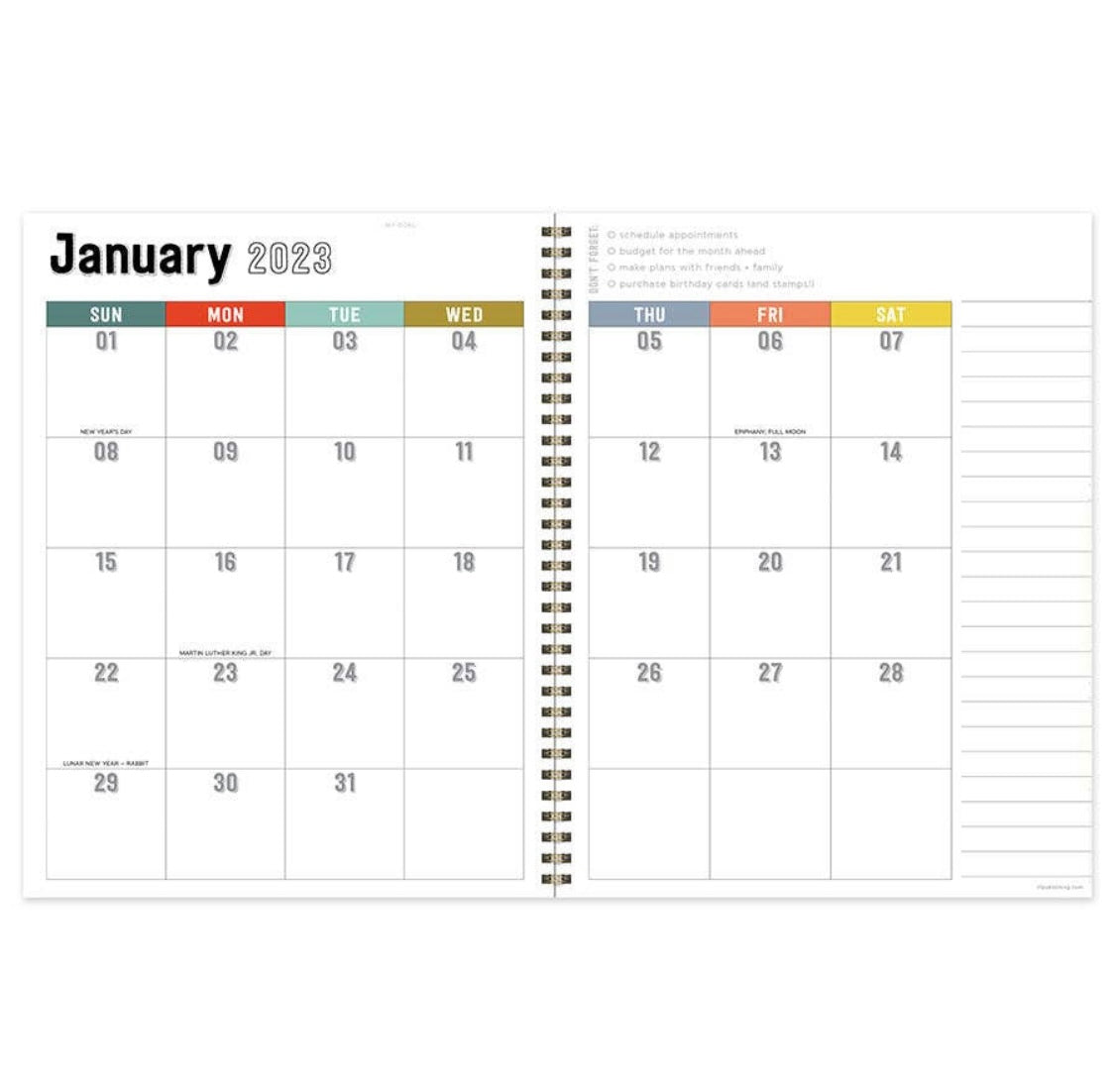 Academic Year 2022-2023 Large Daily Weekly Monthly Planner There’s Always Something to Be Thankful For