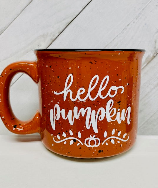 15 oz Hello Pumpkin Stoneware Campfire Mug