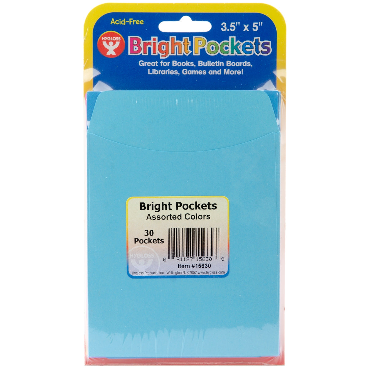 Mighty Bright Pockets 3.5"X5" 30/Pkg-Assorted Colors