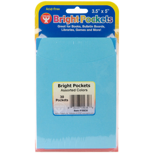 Mighty Bright Pockets 3.5"X5" 30/Pkg-Assorted Colors