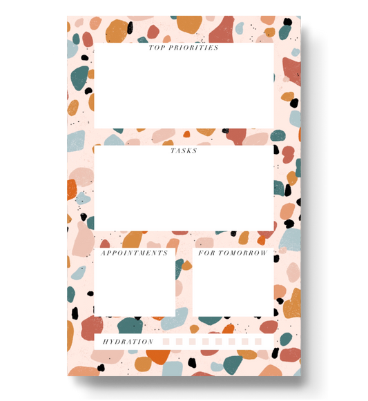 Elyse Breanne Design - Terrazzo Daily Planner Notepad, 8.5x5.5 in.